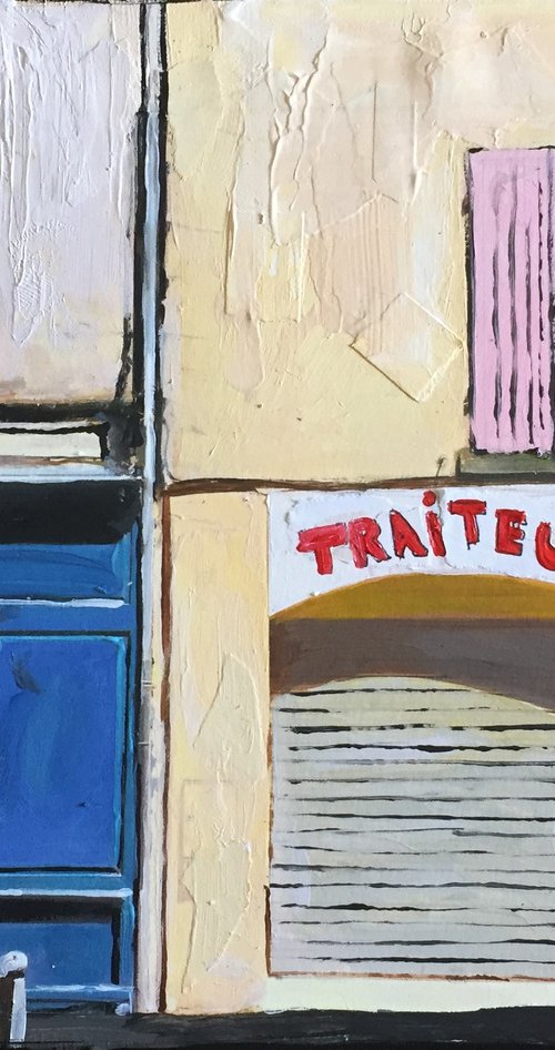 Blue Shop, France, Summer by Andrew  Reid Wildman