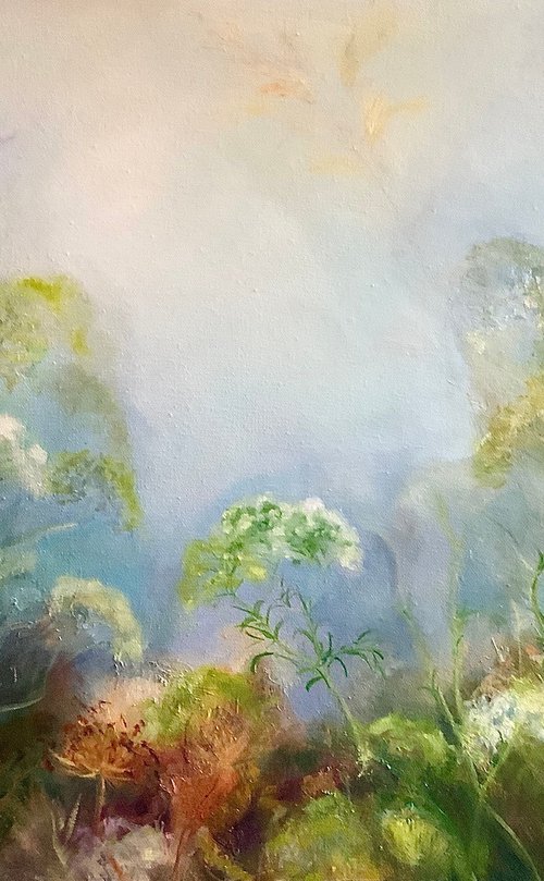 Whispers- Devon Hedgerow flower Painting by Anita Nowinska
