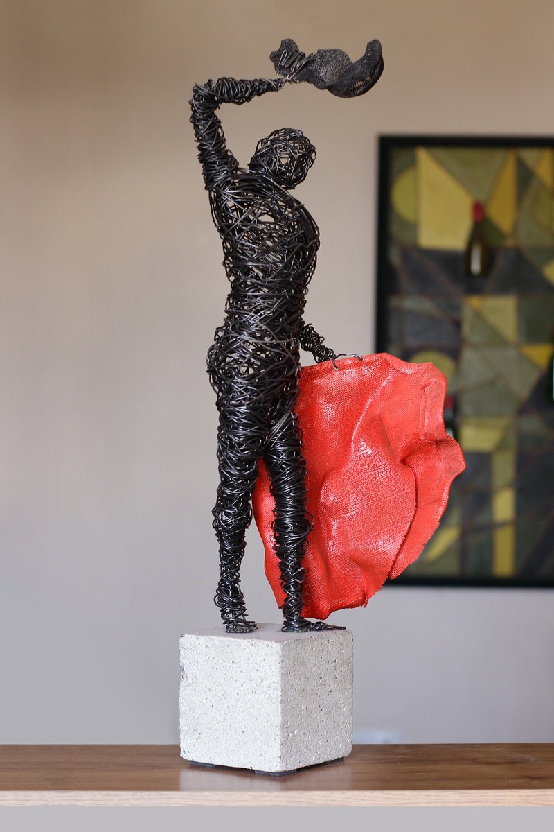 Expressive Sculpture , Triumphant Matador By Karen Axikyan, 8 X 22, Artwork For Sale On Artfinder