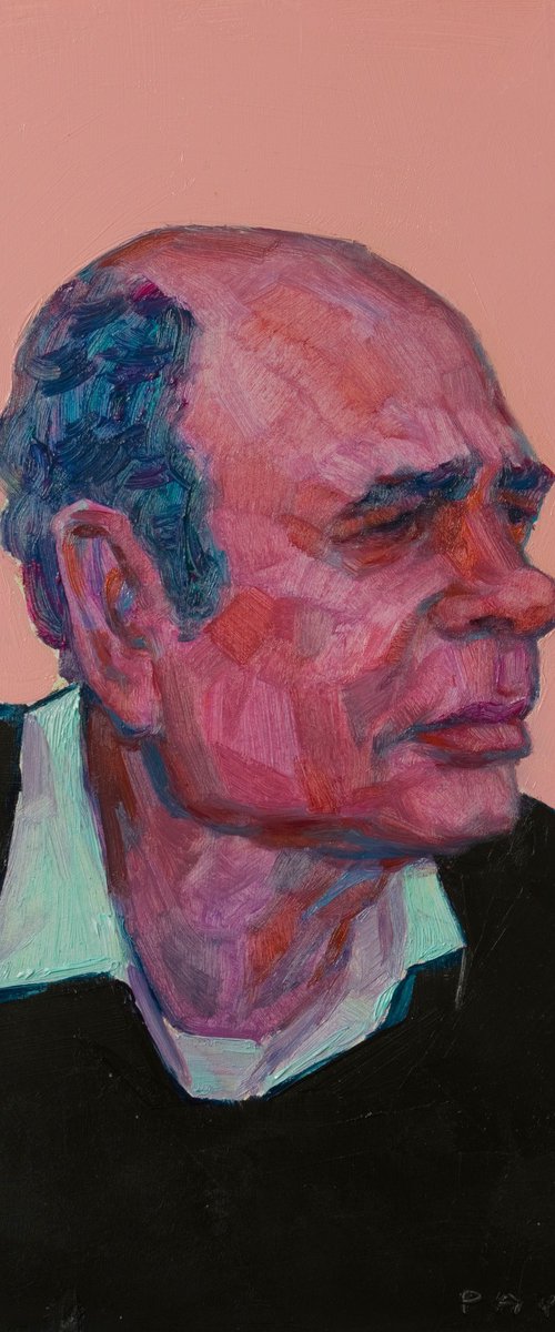 pink pop portrait of actor by Olivier Payeur