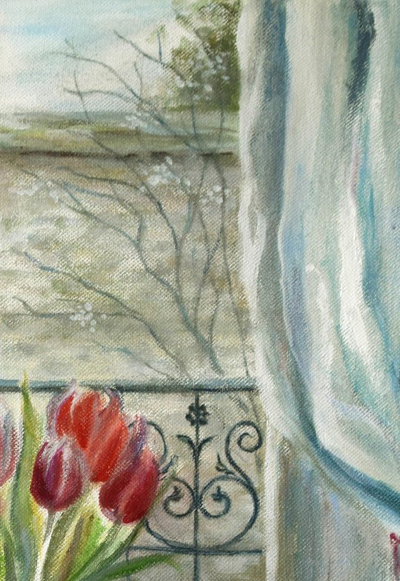 French window in spring