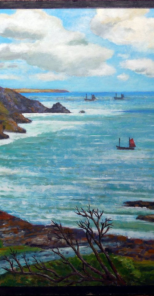 Lamorna Cove circa 1910 (After John (Lamorna) Birch) by Tim Treagust