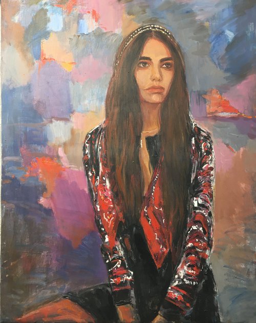 Portrait of a young woman by Altin Furxhi