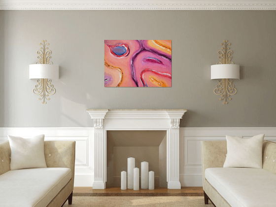 Osmosis, 100x70 cm, LARGE XL, original abstract painting, oil on canvas