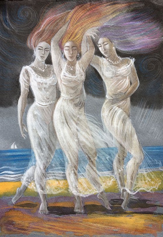 The Three Graces at the beach