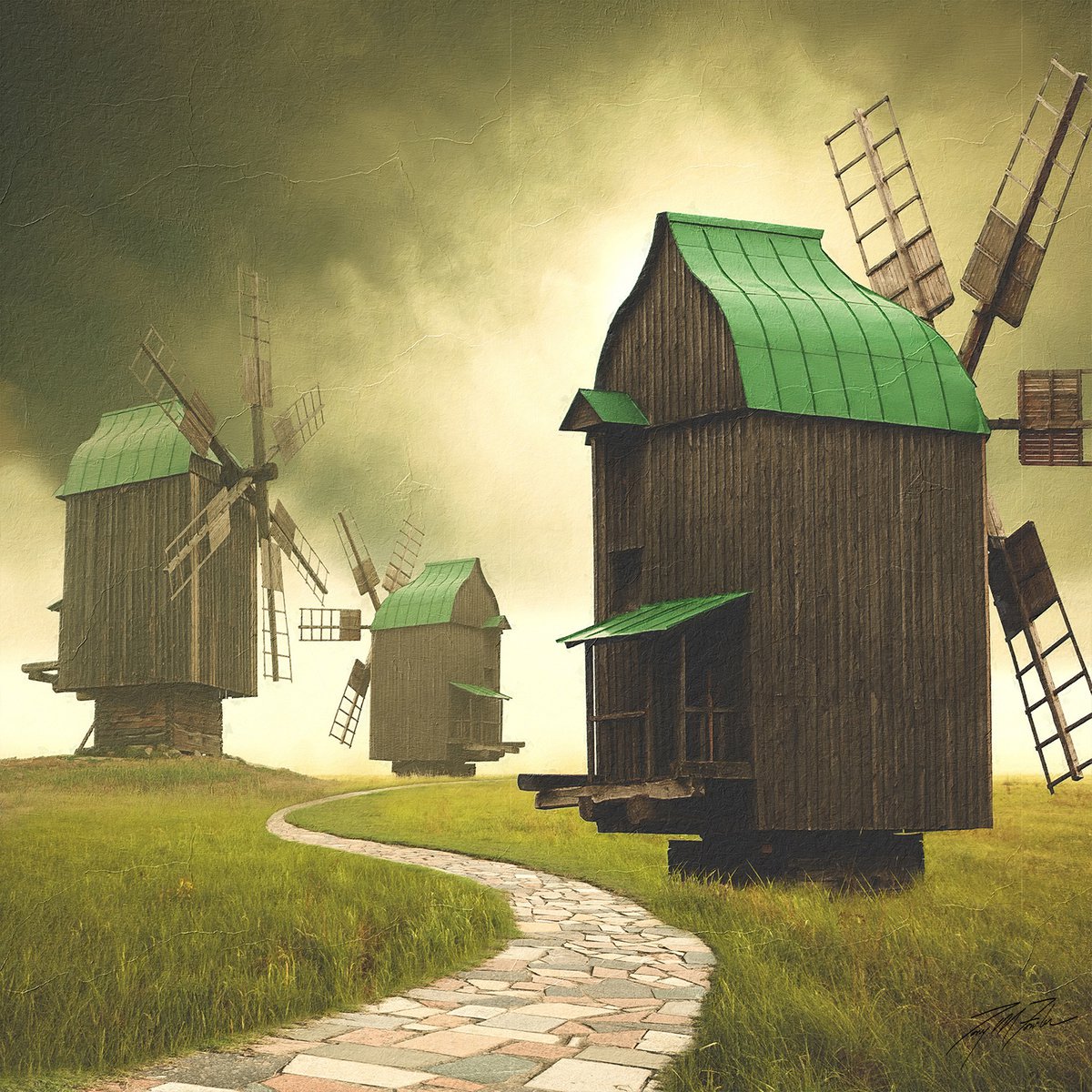 Surrealistic Giclee Print , The Way The Wind Blows By Tony Fowler, 29 X 29, Artwork For Sale On Artfinder