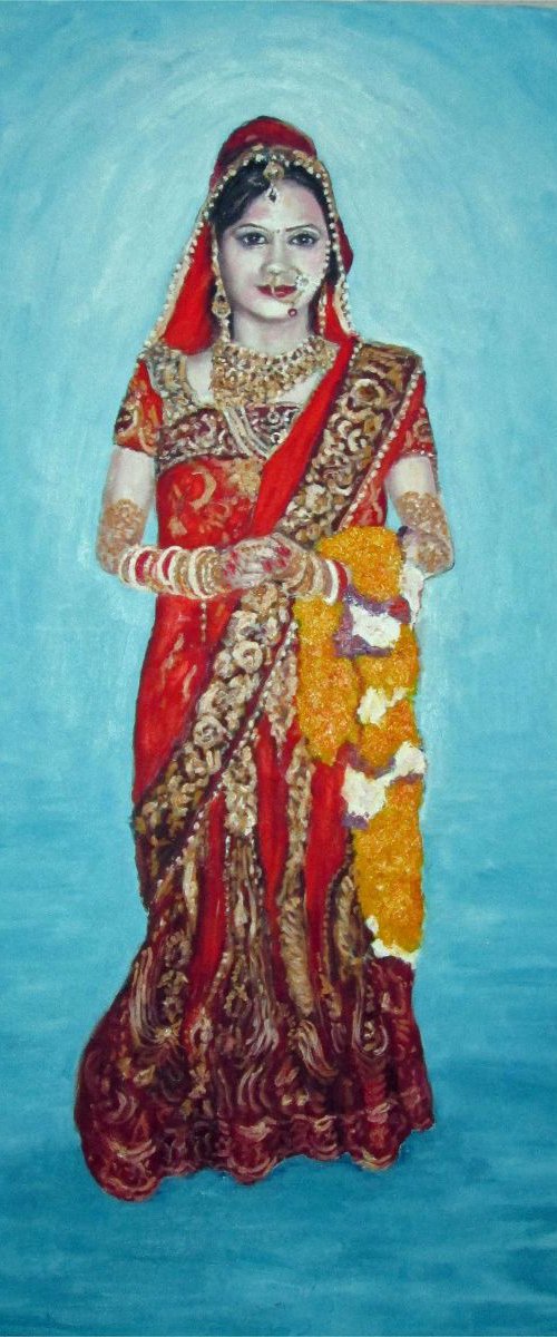 varsha in hindu wedding costume by Colin Ross Jack