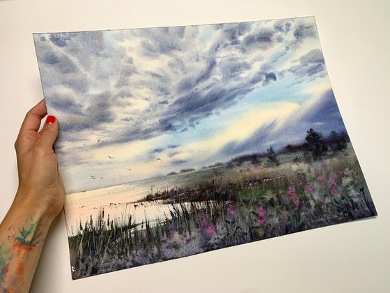 Clouds over the river #3