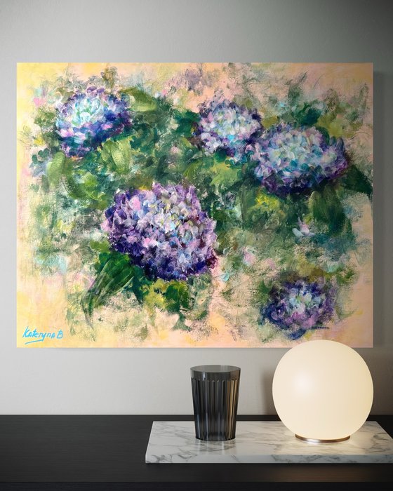 Abstract hydrangeas