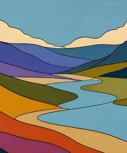 Flowing Landscape #35 by Marina Krylova