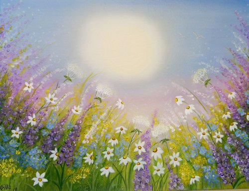 Hazy Morning Meadow by Anne-Marie Ellis