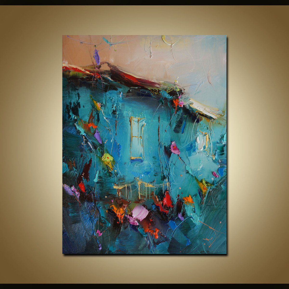 Impressionistic Landscape Oil Painting By Stanislav Lazarov, 12 X 16", Out Of Timeless, Original Artwork