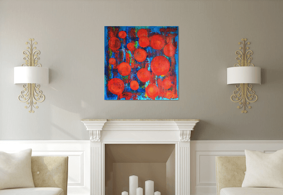 Abstract poppies