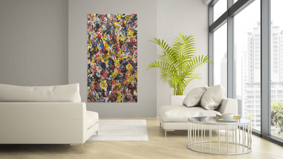 Contemporary Abstract ACRYLIC on CANVAS by M.Y.