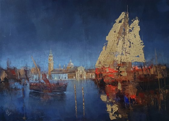 " Harbor of destroyed dreams - Venetian Nocturne "