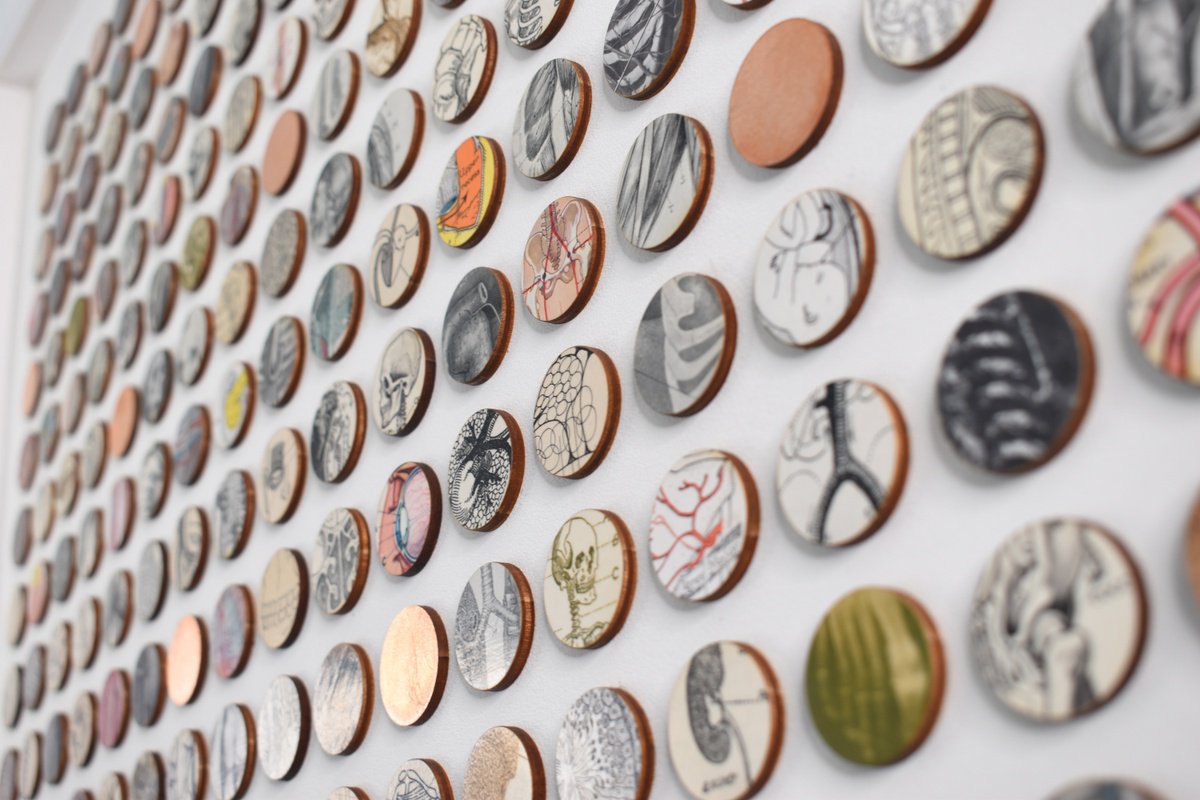 Geometric Portrait Collage By Amelia Coward, 33 X 33, Body Of Work, Original Artwork