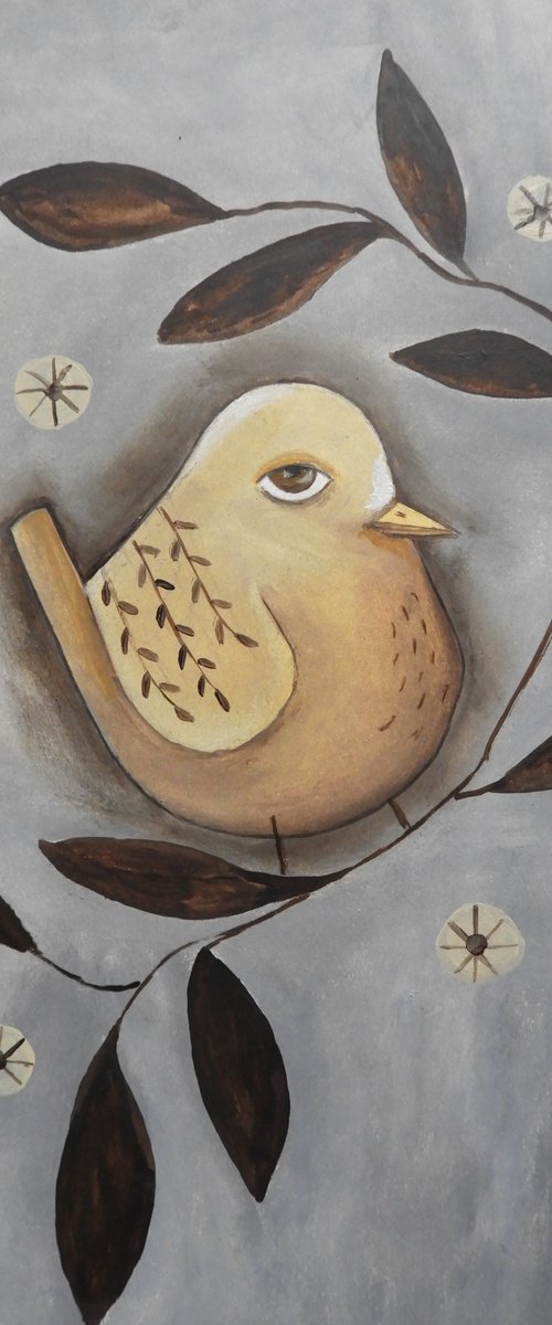 The bird between the leaves by Silvia Beneforti