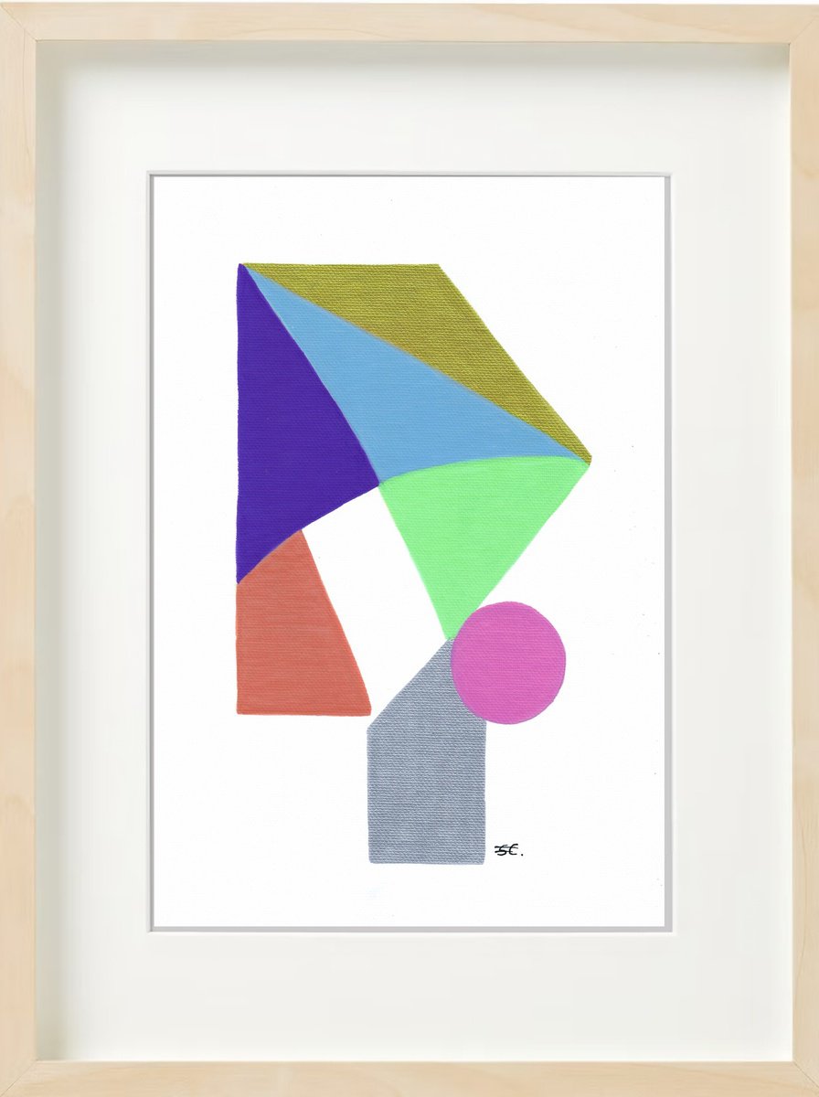 Abstract Acrylic Painting By Carla Sa Fernandes, 13 X 17, Ss86.S1, Original Artwork