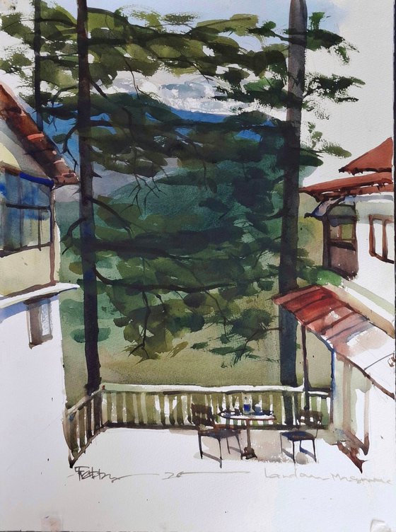 Between two homes, peaks peek