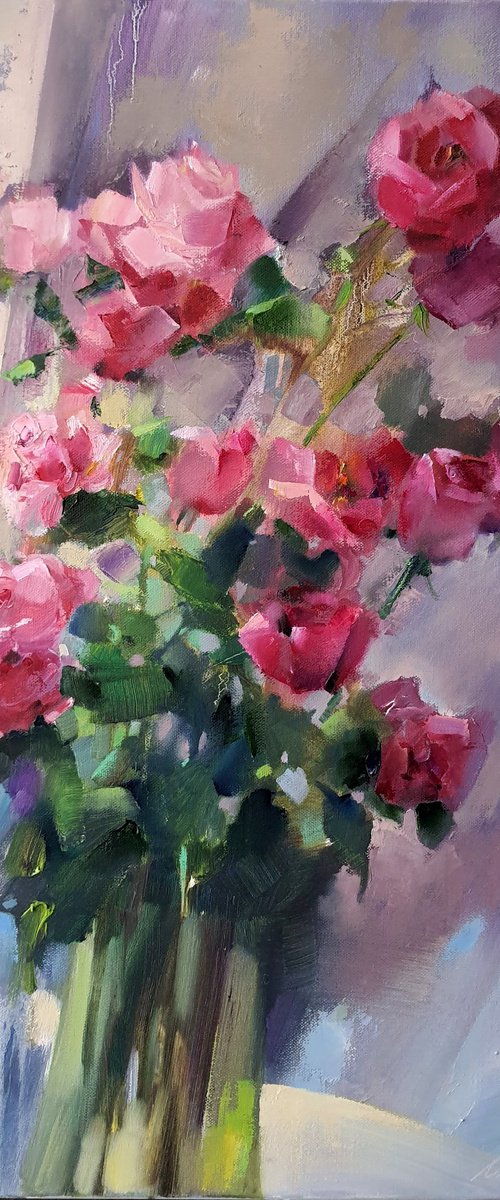 Roses for birthday by Olha Laptieva