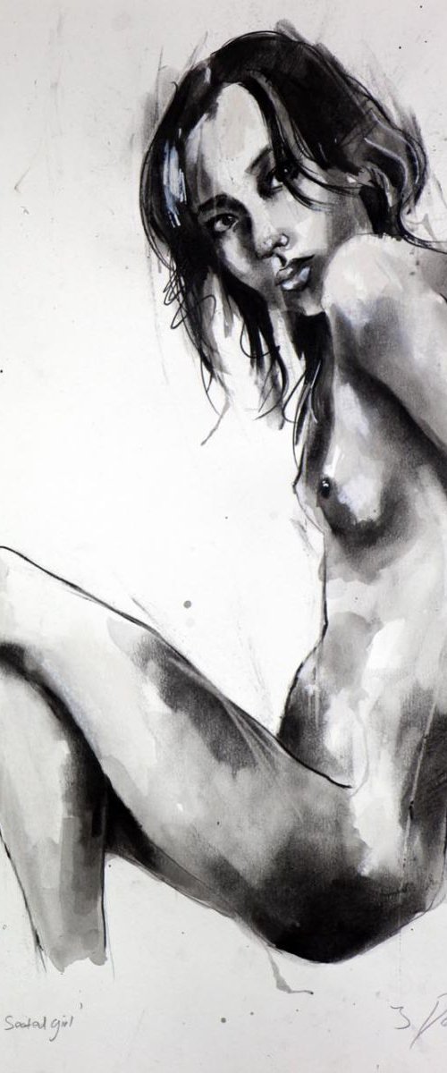 8-7-14 Seated figure by Thomas Donaldson