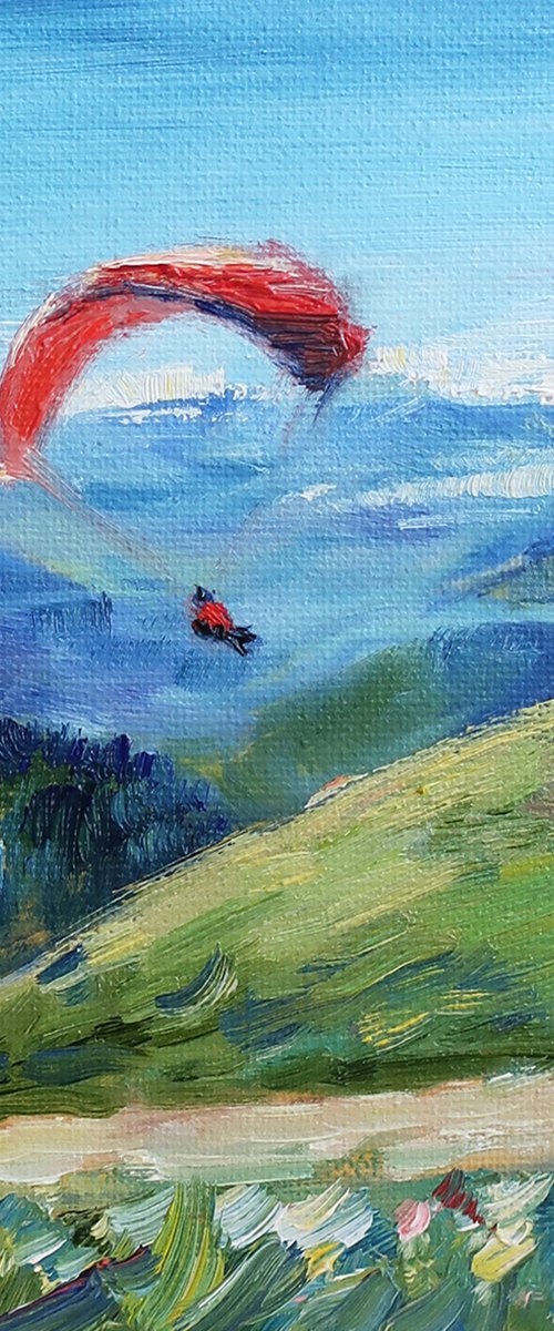 Mountains Paraglider by Anna Shchapova