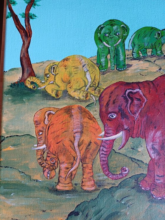 Rainbow Elephants