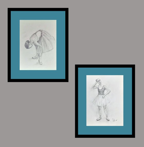 Set of Ballerina  sketches 21 and 22