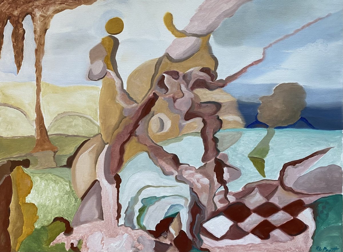 Surrealistic Oil Painting , Bucolic Sympathy By Randy Pratt, 24 X 18, Artwork For Sale On Artfinder