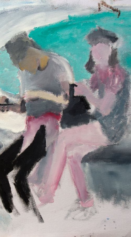 Sketch Of A Couple By Fount... by Ryan  Louder