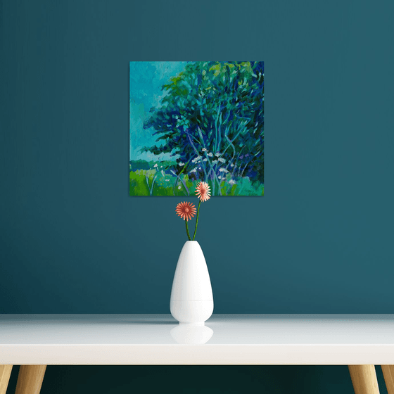 Trees, Blue and Green