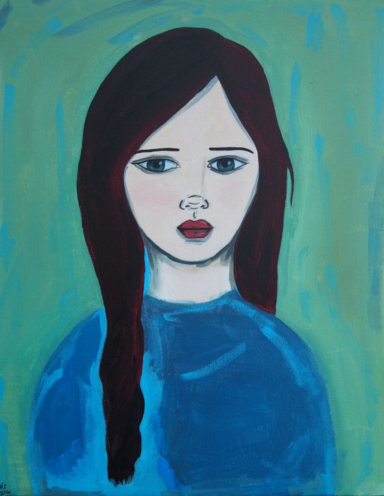Portrait with Blue