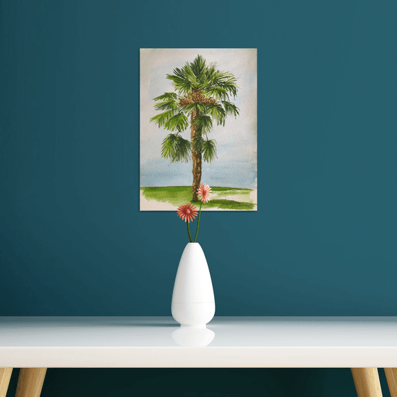 Palm tree - plein air