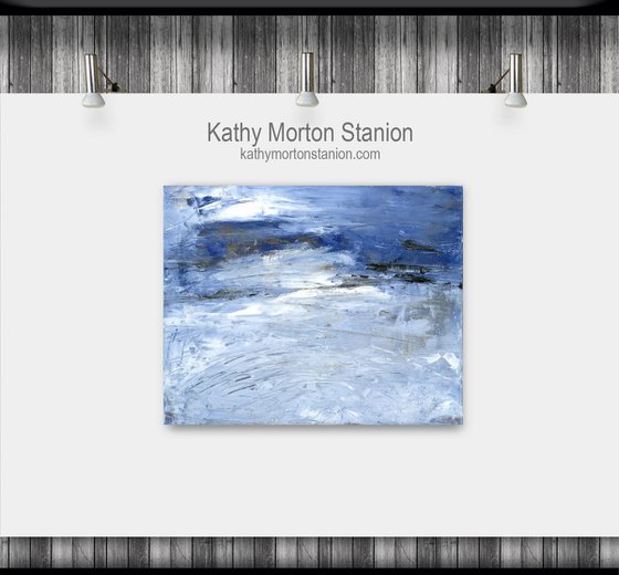 A New Journey - Abstract Minimal Landscape art painting by Kathy Morton Stanion