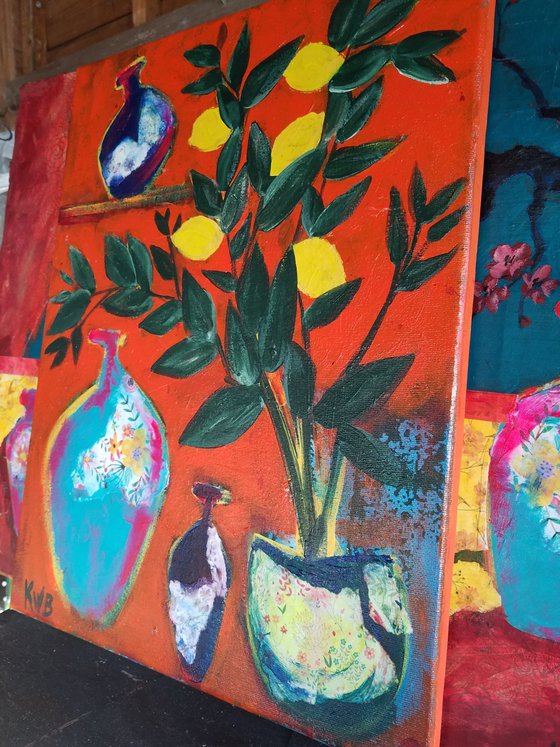 Lemon Tree and Pots