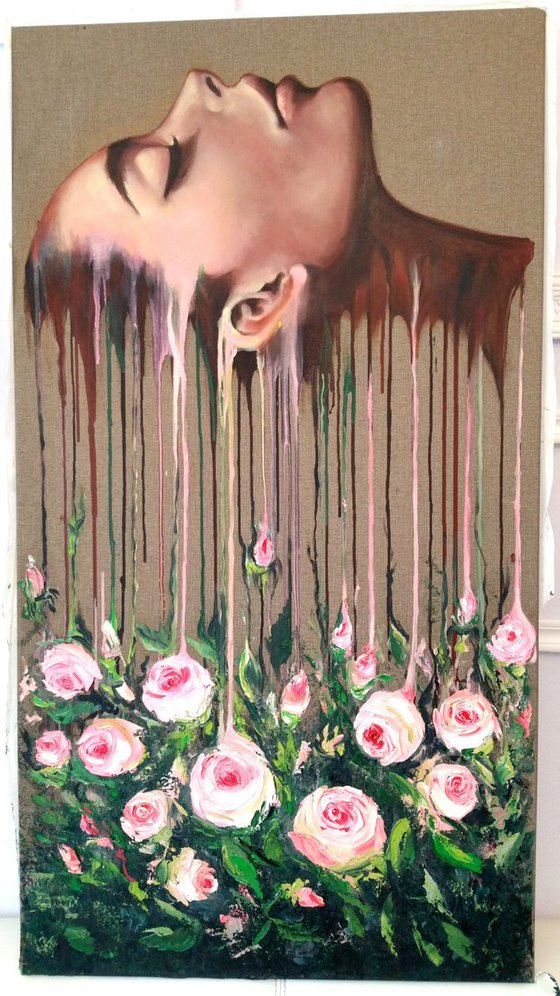 "Arousal"60x112x2cm,original acrylic,painting on canvas , ready to hang