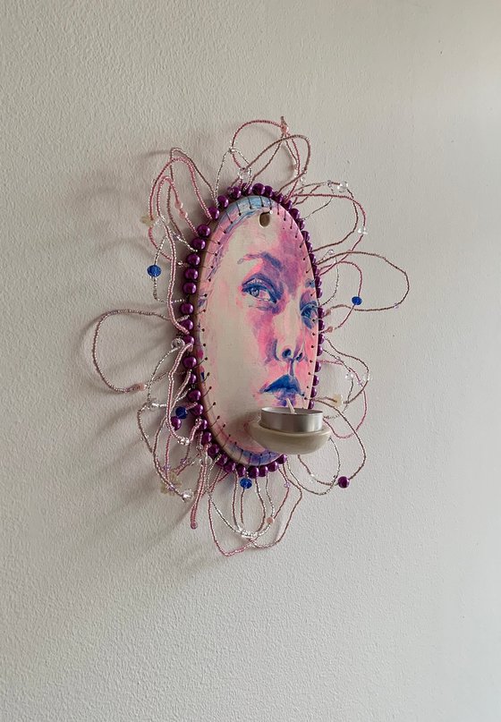 Clay female face