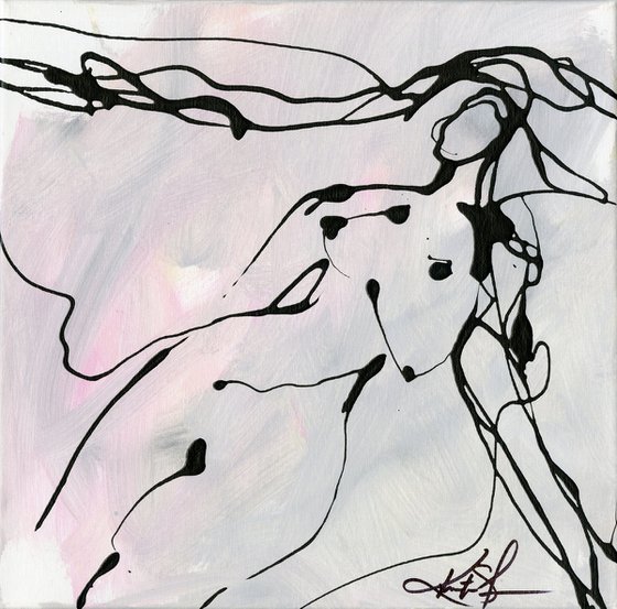 Doodle Nude 32 - Minimalistic Abstract Nude Art by Kathy Morton Stanion