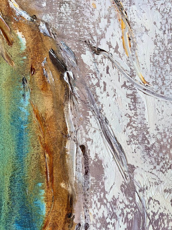Euro chic gray abstraction. Large nature Abstract Art.  UNITY WITH NATURE.