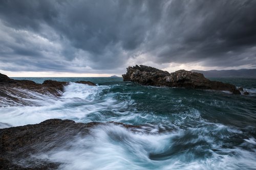 SEA AND CLOUDS - Photographic Print on 10mm Rigid Support by Giovanni Laudicina