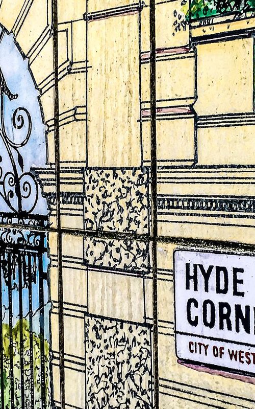 LONDON CLOSE-UP NO:5 HYDE PARK (Limited edition  2/150) 8"X12" by Laura Fitzpatrick