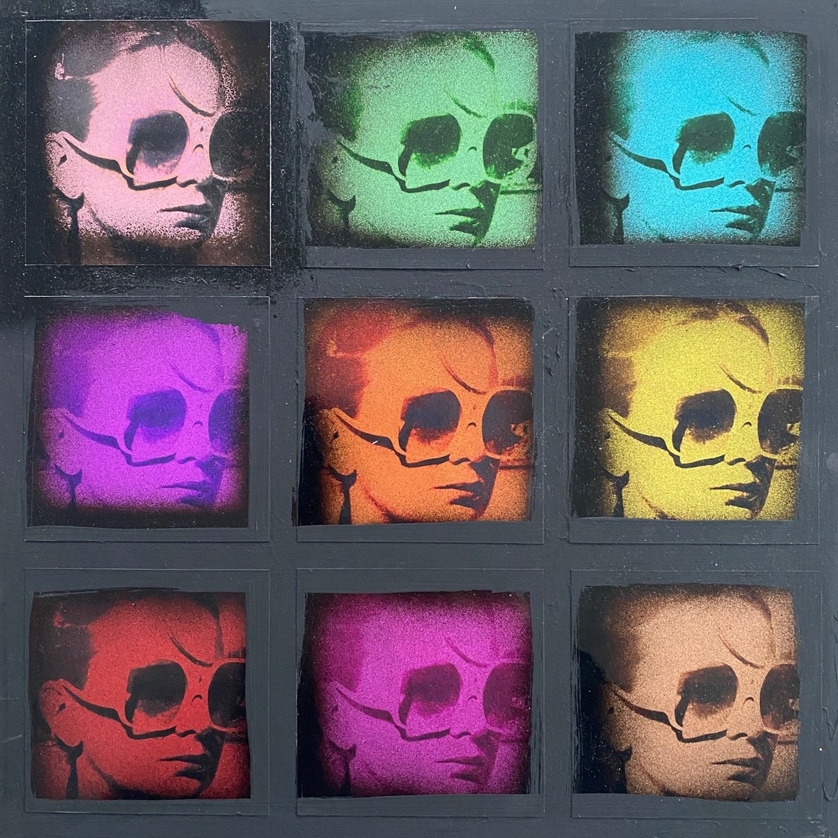 Portrait Collage By Jerome Cholet, 16 X 16, Anita, Original Artwork