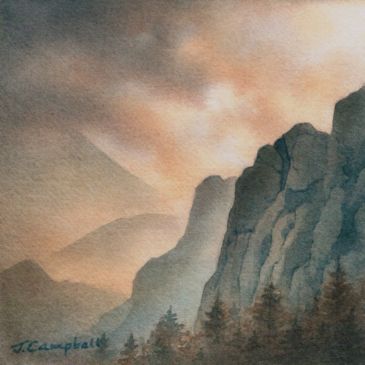 Gouder Crag, Borrowdale by John Campbell