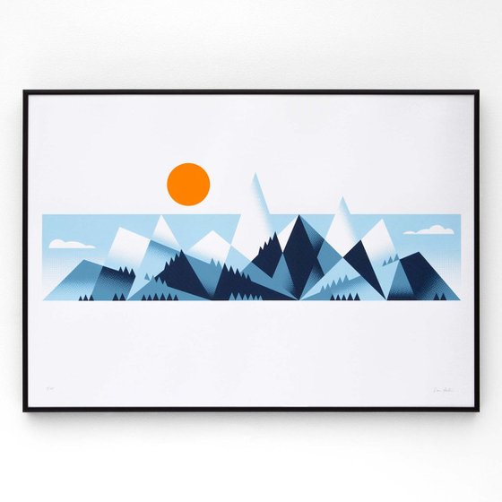 Mountains A2 screen print