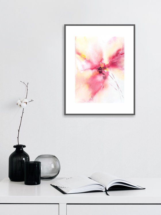 Pink abstract flowers