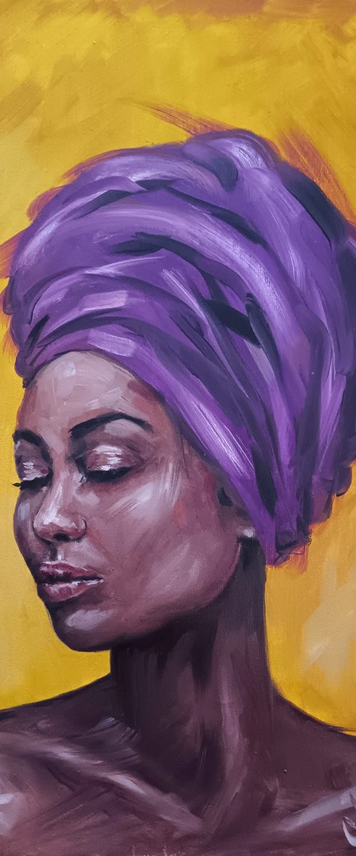 Vibrant African woman by Mateja Marinko