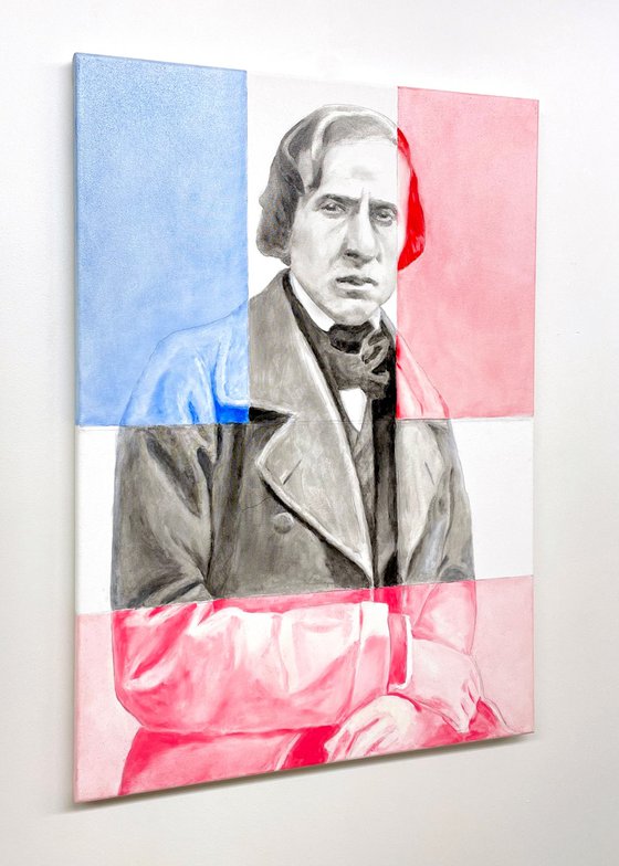 Between Poland and France. Chopin  70 x 50 cm.