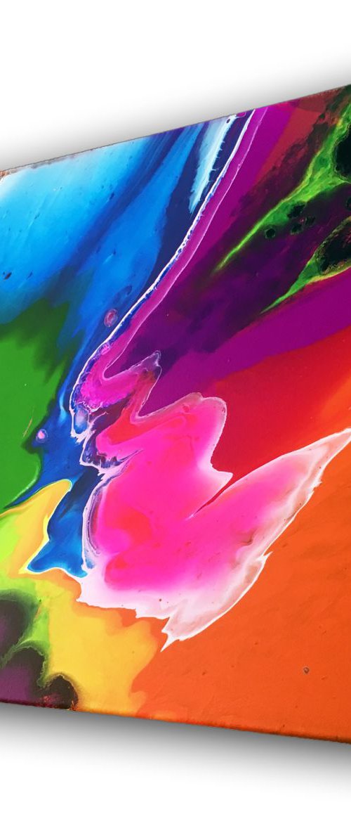 "Color Quagmire" - Original Abstract PMS Acrylic Painting, 20 x 16 inches by Preston M. Smith (PMS)