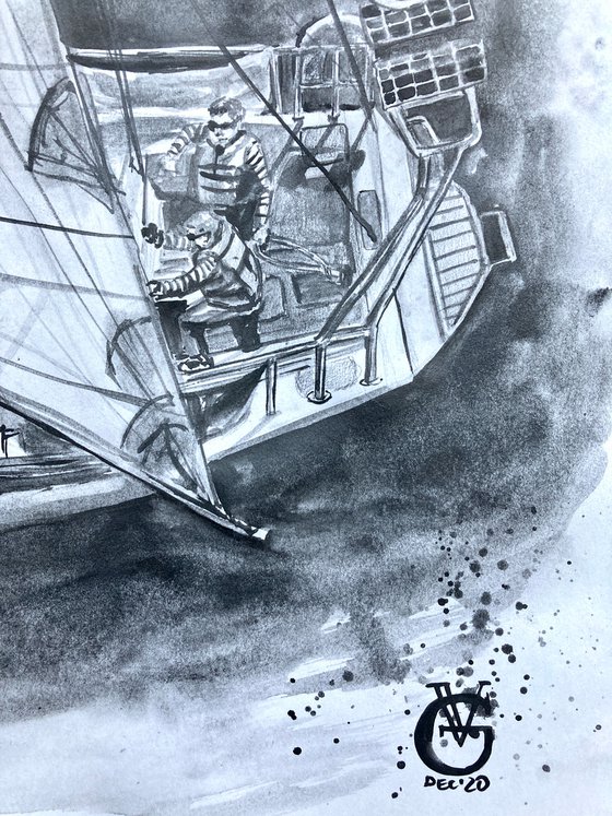 GRAPHITE YACHTING - diptych