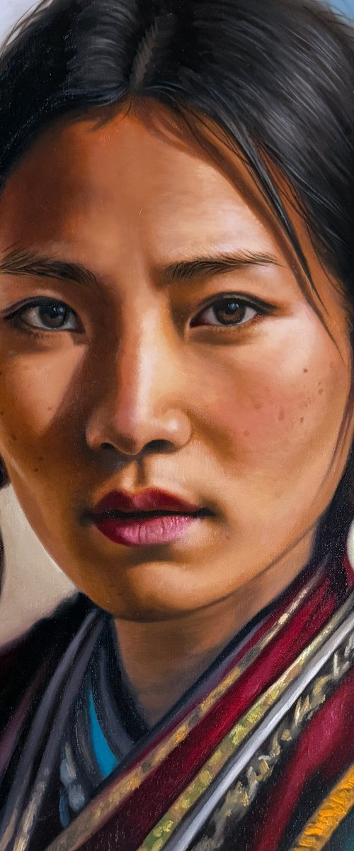 Painting of a woman by Alessandra Pagliuca